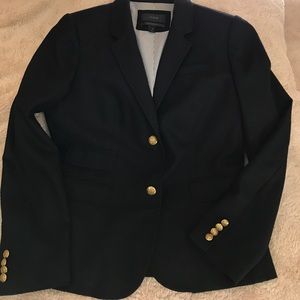 J Crew Black Wool SchoolBoy Blazer Size 10